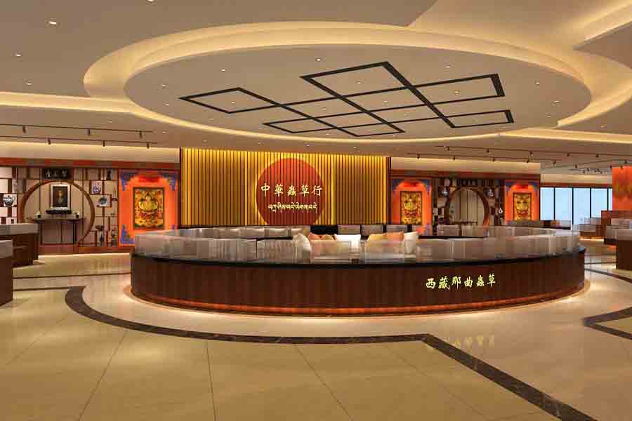 冬虫夏草专卖店设计案例